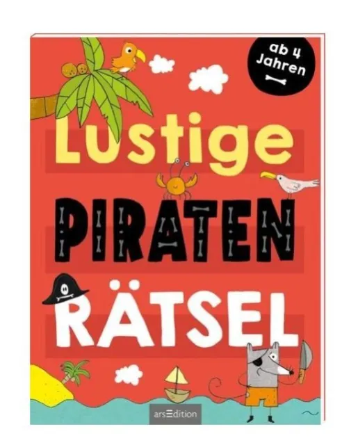 Rätselbuch Lustige Piraten-Rätsel Seeräuber Freibeuter Malbuch Bastelbuch Neu