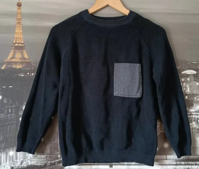 Zara Kids Strickpullover,  Pullover Gr. 140, Blau Navy, 100% Baumwolle Jungen