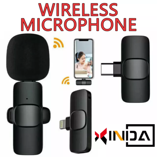 Mini Mic Wireless Lavalier Vlog For Android ​iPhone ​ipad Live ​Stre Microphone