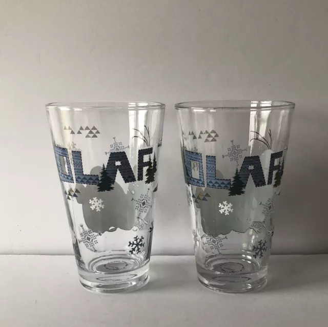 Zak Designs 2015 Disney Pair Of Olaf Frozen Juice Tumbler Glasses 3