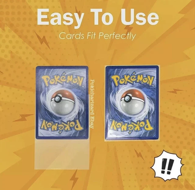 500 Pochettes De Protection Transparentes Pour Cartes Pokémon, DBS Ou Cartes Gradées