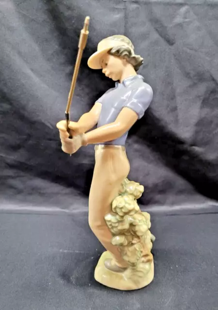Vintage Lladro Nao Porcelain Figurine -  Boy playing Golf - "Fore!" - box.