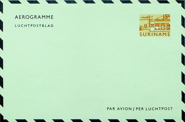 Suriname Ungebraucht 15c Aerogramm Postal Briefpapier