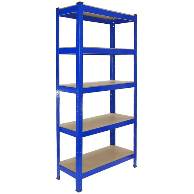 6 Magazzini Garage T-Rax Acciaio Blu 5 Livelli 75cm Unità di Stoccaggio Scaffalature