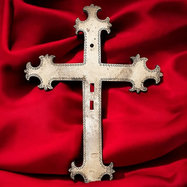 Lampada a cero per lapidi sei facce con croce - Bronzo - Votive Art Italia