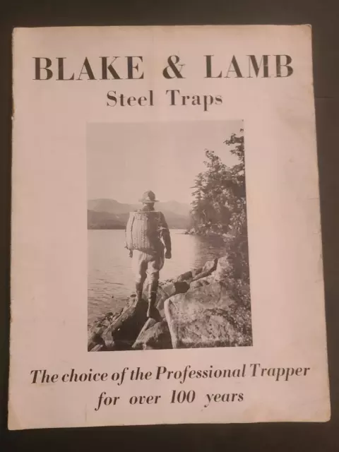 Vintage Blake and Lamb Steel Traps 12 Page Catalog (NO DATE(S) INSIDE)