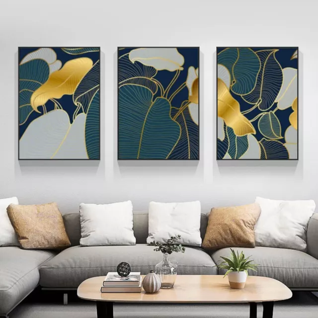 Home Hanging Decor Print Paper Canvas Wall Art Abstract Monstera  3 sets Poster