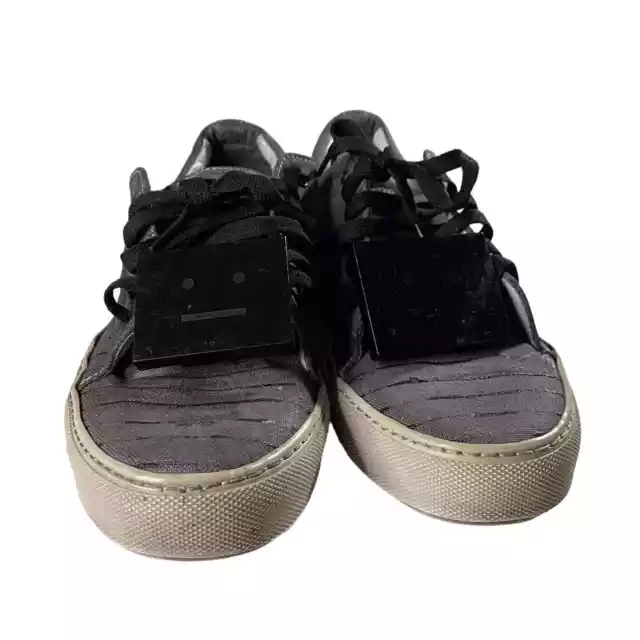 Acne Studios Adriana Striped Canvas Low Sneakers Women's Size 8.5