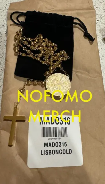Madonna Official Celebration Tour 2023 Rosary Beads Lisbon Gold New Rare