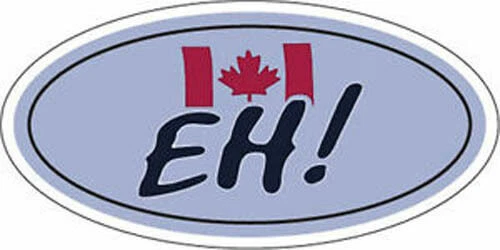 Eh Sticker CANADA EH! PRIDE Flag Vinyl Sticker Decal / car bumper, phone, glass ...