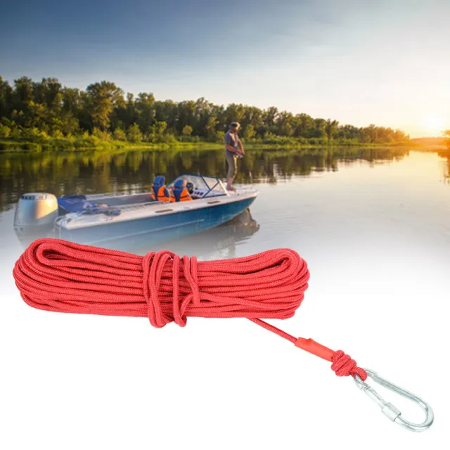 20M Fishing Strong Pull Force Treasure Hunting Salvage Rope With Carabiner ESA