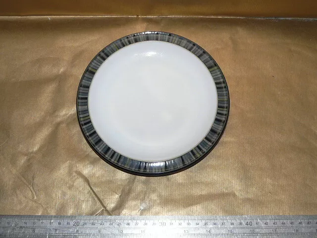 denby jet stripes tea / side plate 19cm diameter