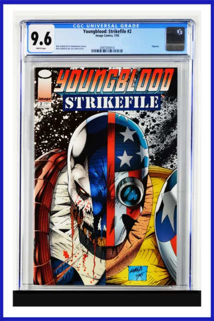 Youngblood Strike File #2 CGC Graded 9.6 Image 1993 Flipbook Cover Comic Book.