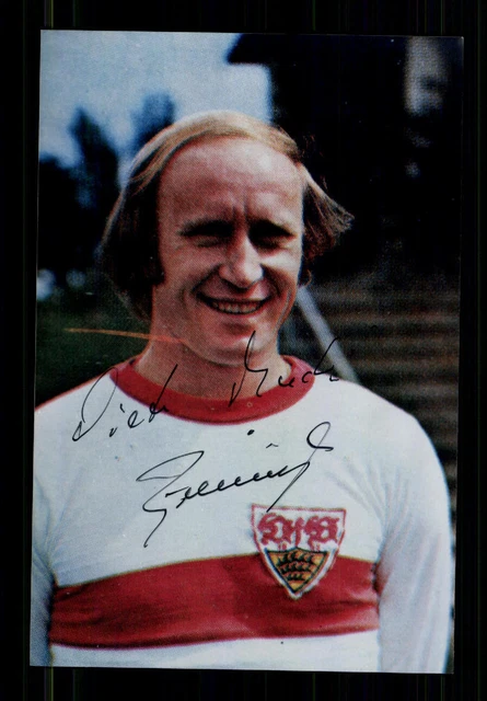 Autogrammkarte Dieter Hoeneß VfB Stuttgart 1990-91 - Original Signiert