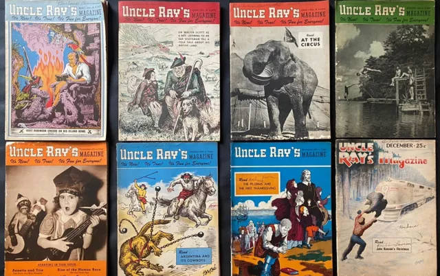 Uncle Ray’s Magazine Lot 8 Issues 1946 May June July Aug Sept Oct Nov Dec