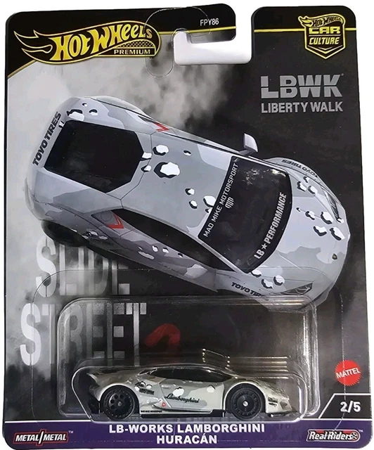 HOT WHEELS PREMIUM LB-WORKS LAMBORGHINI HURACAN LBWK SLIDE STREET