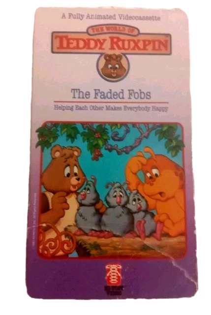 TEDDY RUXPIN (VHS, 1987) The Faded Fob Animated 1980’s Kids Video £7.99 ...