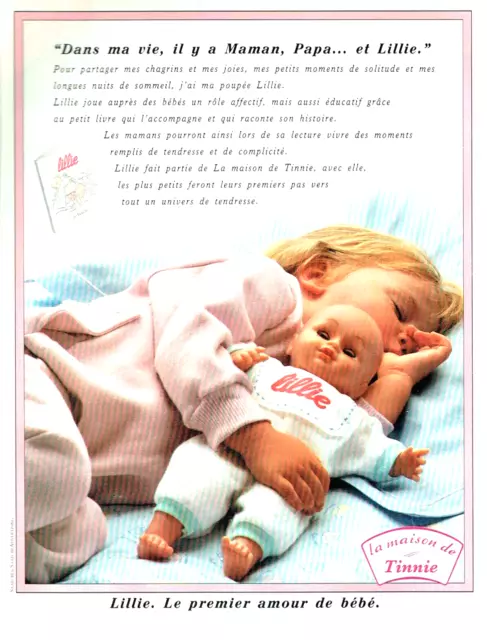 publicité Advertising 0323 1990 poupée Lillie     La Maison de Tinnie