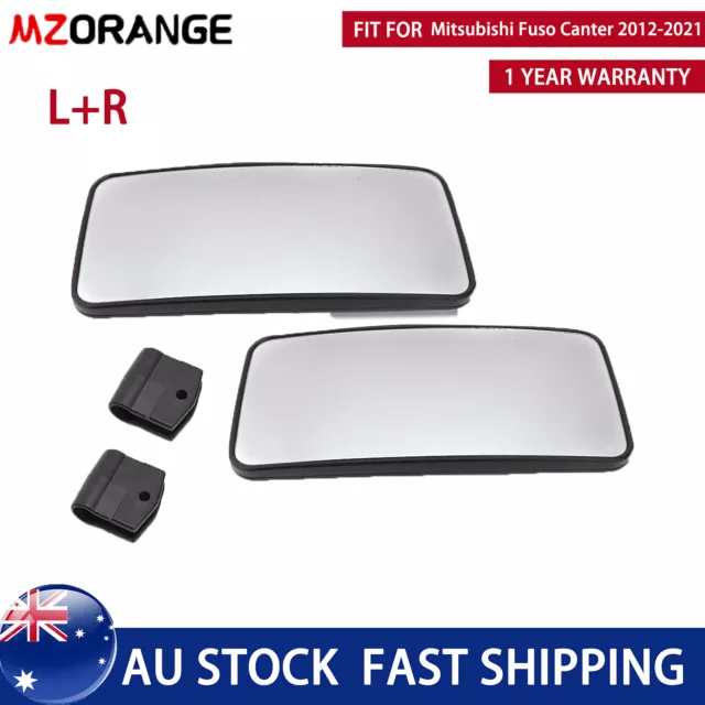 Pair LEFT+RIGHT Door Side Truck Mirror Glass For Mitsubishi Fuso Canter 2012-21