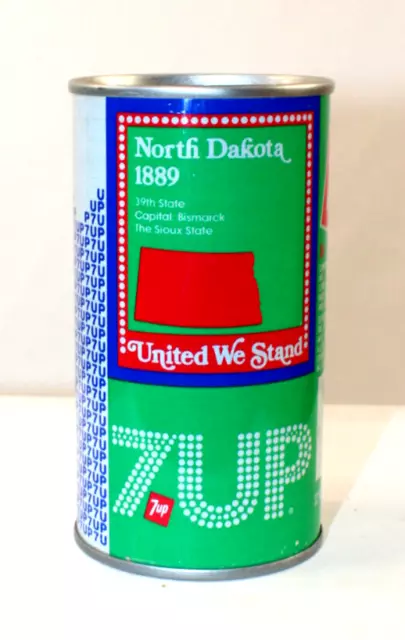 1976 Bicentennial 7up Can North Dakota 1889 30th State 12oz Seven Up Bottling