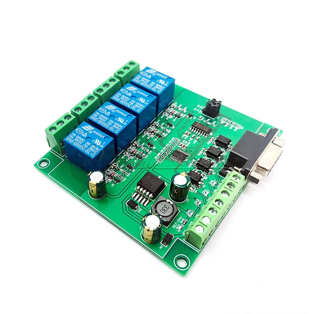 Produktbild von Modbus RTU 4-Kanal Relaismodul – RS485/TTL UART, 7-24V, 4 Eingänge, 4 Ausgänge