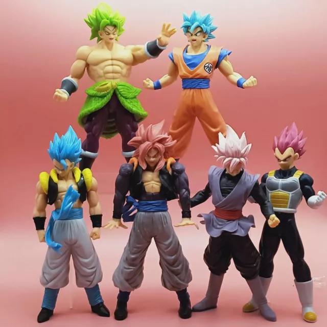 6Pcs/Set 9,5cm Dragon Ball Z Anime Figura Filho Goku Vegeta