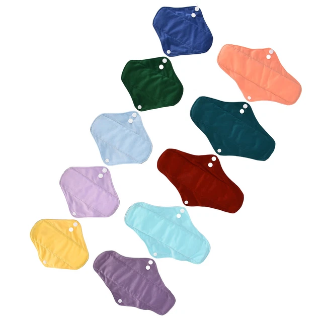 Toallas menstruales (suelo) fibras superfinas almohadillas menstruales reutilizables amigables con la piel