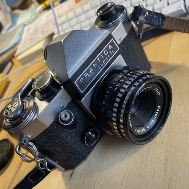 PRAKTICA SUPER TL SPIEGELREFLEXKAMERA mit Domiplan 2,8/50 Meyer Optik Görlitz