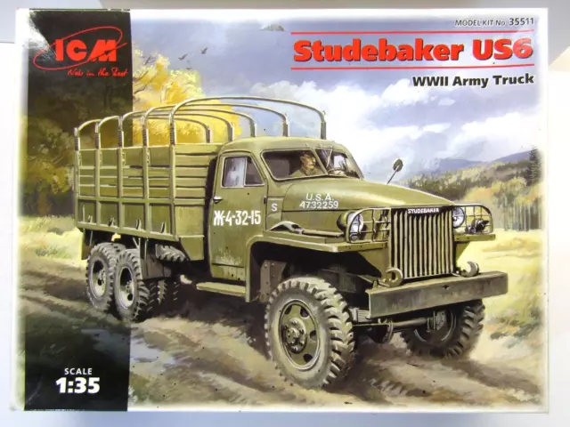 ICM 1:35 Scale Studebaker US6 WWll Army Truck Model Kit # 35511