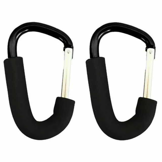 Buggy Clips X2 Coloured Large Pram Pushchair Shopping Bag Hook Mummy Carry Clip