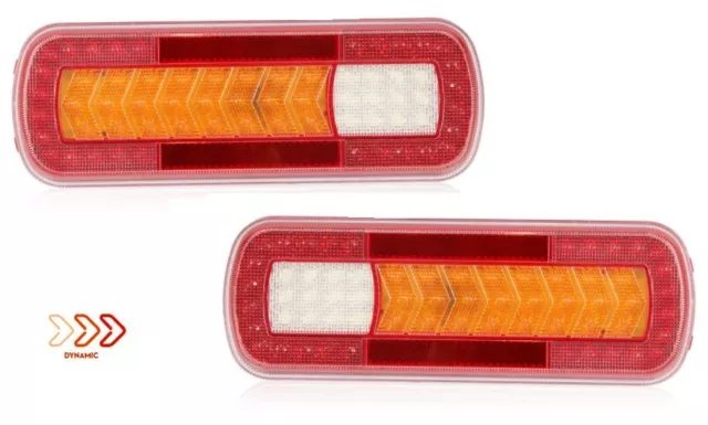 LED Rückleuchten Set 6 Funktion Heckleuchten Anhänger LKW Dynamischer Blinker