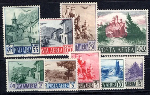 San Marino 1950 442-450 ** Postfrisch Tadellos Satz Flugpost 350€+(08202