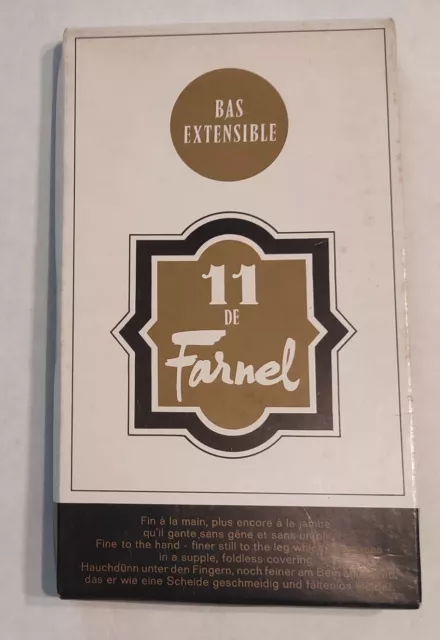 Bas nylon vintage LE 11 DE FARNEL en boite marron  T4