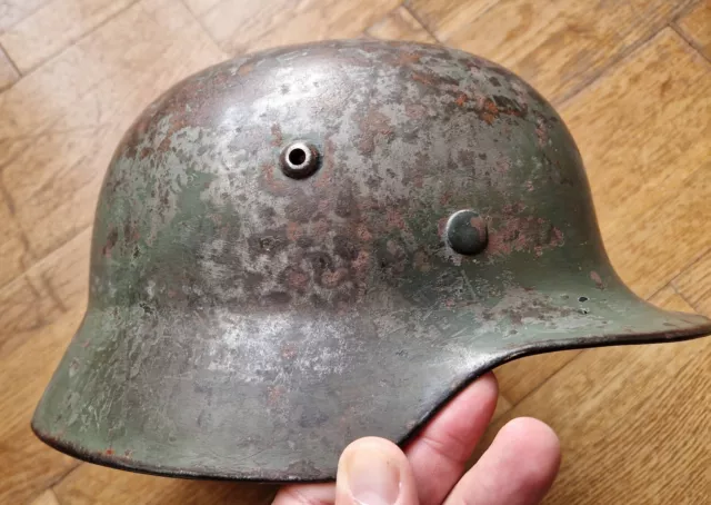 Casque allemand original WW2 M35 SE64 lot 2822 - wk2 original german helmet