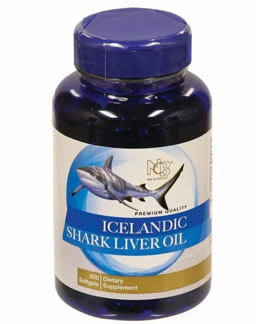 One Bottle Icelandic Shark Liver Oil 500mg 200 softgels/bottle