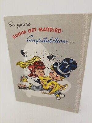 Vintage Risque Greeting Card Wedding Novo Laugh Unused Late 1940's & 50's a9