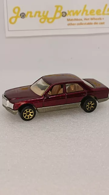HOT WHEELS MERCEDES Benz 380 SEL Dark Red Metalflake 1991