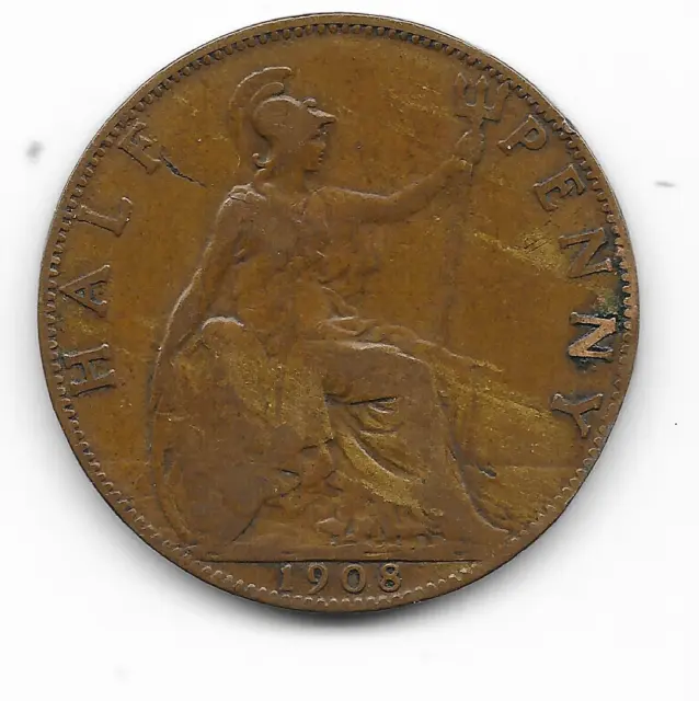 Angleterre -Royaume -Unis . Half Penny - 1908 - Edward Vi -   2