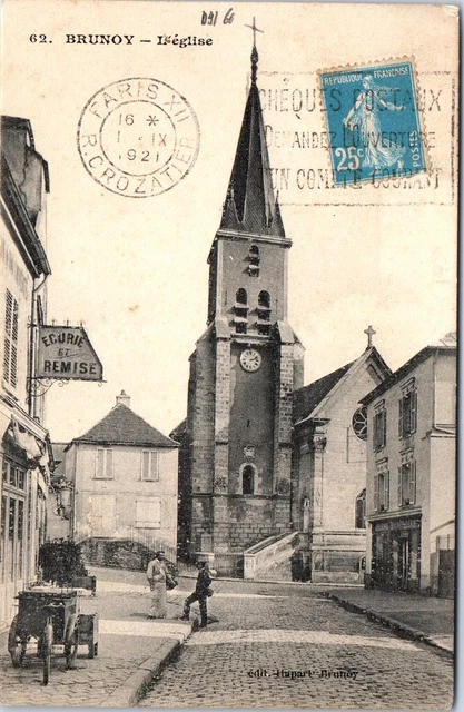 91 BRUNOY - vue sur l'eglise.