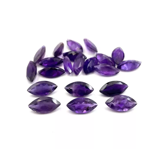 Natural Amethyst Marquise Cut Loose Gemstone Lot 21 Pcs 8 16 MM 71 CT