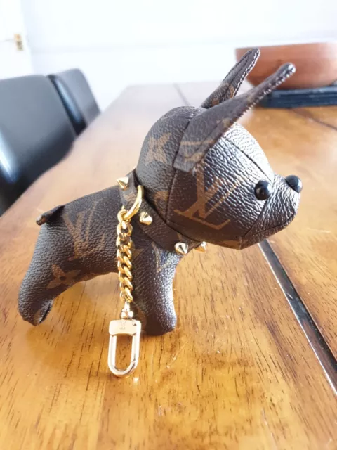 LOUIS VUITTON FRENCH Bulldog Keyring. 4inches High. Dark Brown And Light  Goldy L £7.50 - PicClick UK