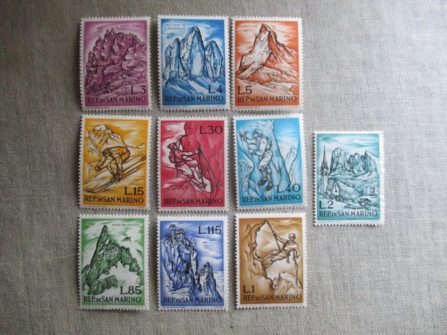 San Marino, Scott# 519-528, MNH