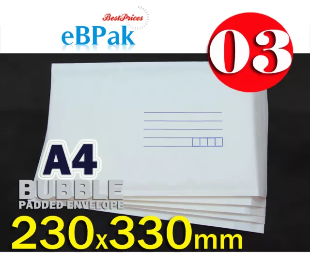 Bubble Mailer 03 230 x 330mm A4 Kraft Envelope Padded Bag