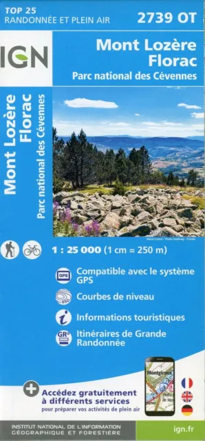 Mont Lozère.Florac. PN des Cévennes 1:25 000 9782758543107