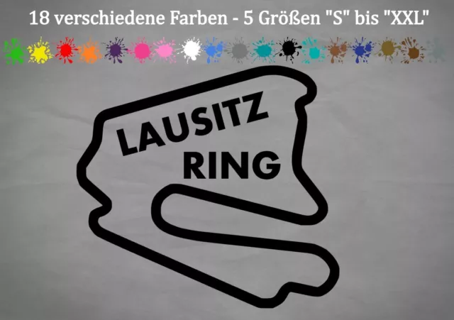 LAUSITZRING Aufkleber Rennstrecke Formel 1 F1 Grand Prix FUN 18 Farben 5 Größen