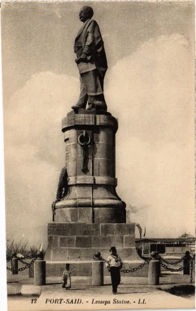 CPA AK PORT-SAID Lesseps Statue EEGYPT (1325412)