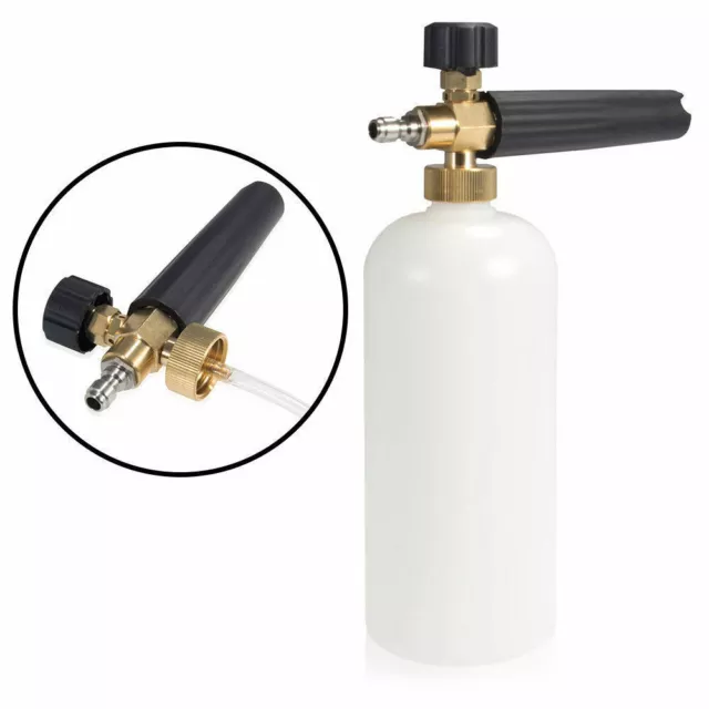 1/4" Snow Foam Washer Gun Car Wash Soap Lance Cannon Spray Pressure Jet Bottle 3