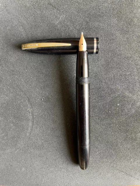 Ancien stylo plume à cartouche WATERMAN'S - Plume en or 18K - L : 13,5cm env