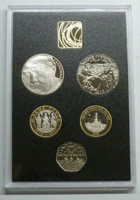 2015 Royal Mint Proof 5-Coin Commemorative Edition:inc Magna Carta & WWI Navy £2