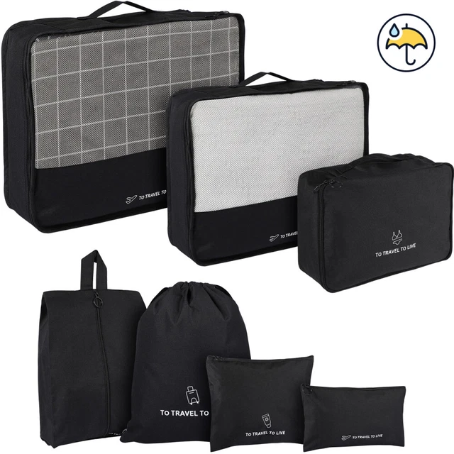 7 Pcs Viaggiare Organizzatori Di Bagagli Viaggio Organizer Per Borse